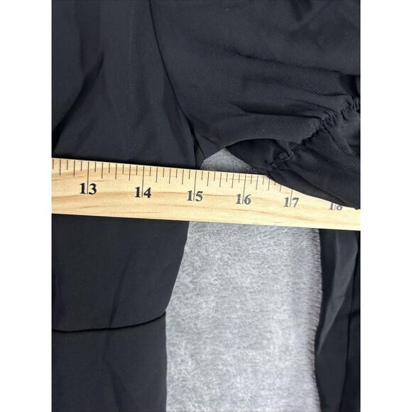 Divided H&M Small Black Long Bell Sleeve Open Tied Back Dress Sheath Witchy Goth - Picture 9 of 14